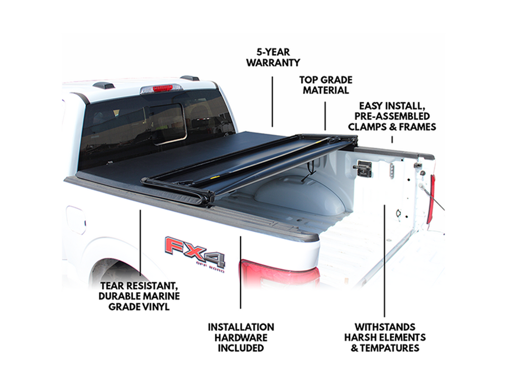 SF Soft Folding Tonneau Cover – 1999-2026 SuperDuty F-250 / 1999-2026 SuperDuty F-350, 6'9" Box