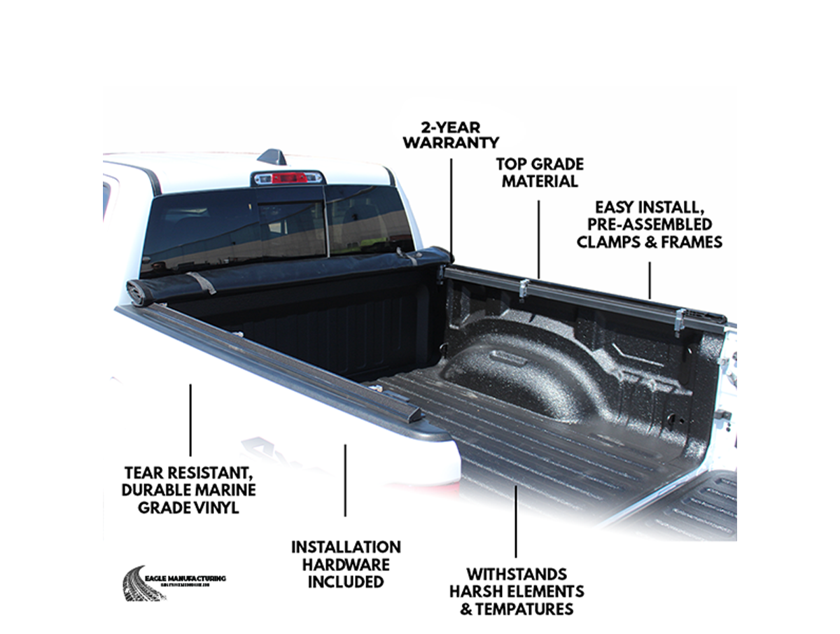 SR Soft Roll-Up Tonneau Cover – 1999-2026 SuperDuty F-250 / 1999-2026 SuperDuty F-350, 6'9" Box