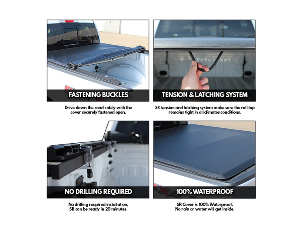 SR Soft Roll-Up Tonneau Cover – 1999-2026 SuperDuty F-250 / 1999-2026 SuperDuty F-350, 6'9" Box