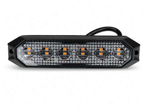 6-LED Amber Surface-Mount Safety Light Pod w/ 16 Flash Patterns – Universal fit