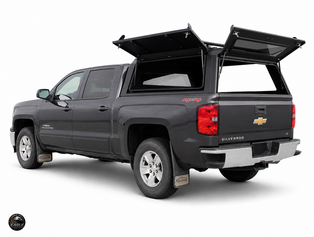 Outdoorsman Canopy – 2014-2026 Silverado 1500 / 2019 Silverado 1500 Legacy, 5'8" Box, Solid Side Doors