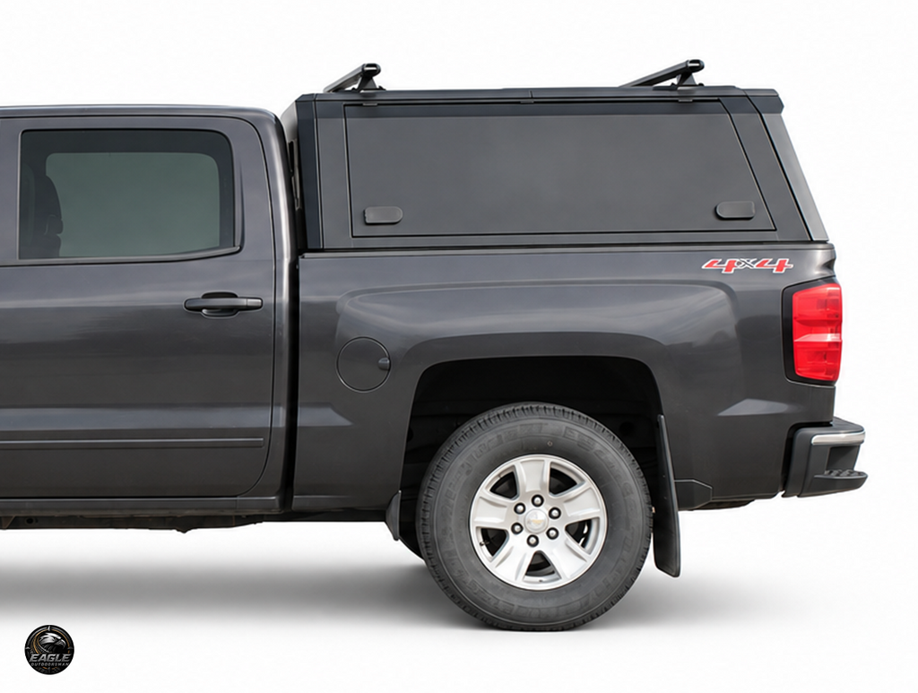 Outdoorsman Canopy – 2014-2026 Silverado 1500 / 2019 Silverado 1500 Legacy, 5'8" Box, Solid Side Doors
