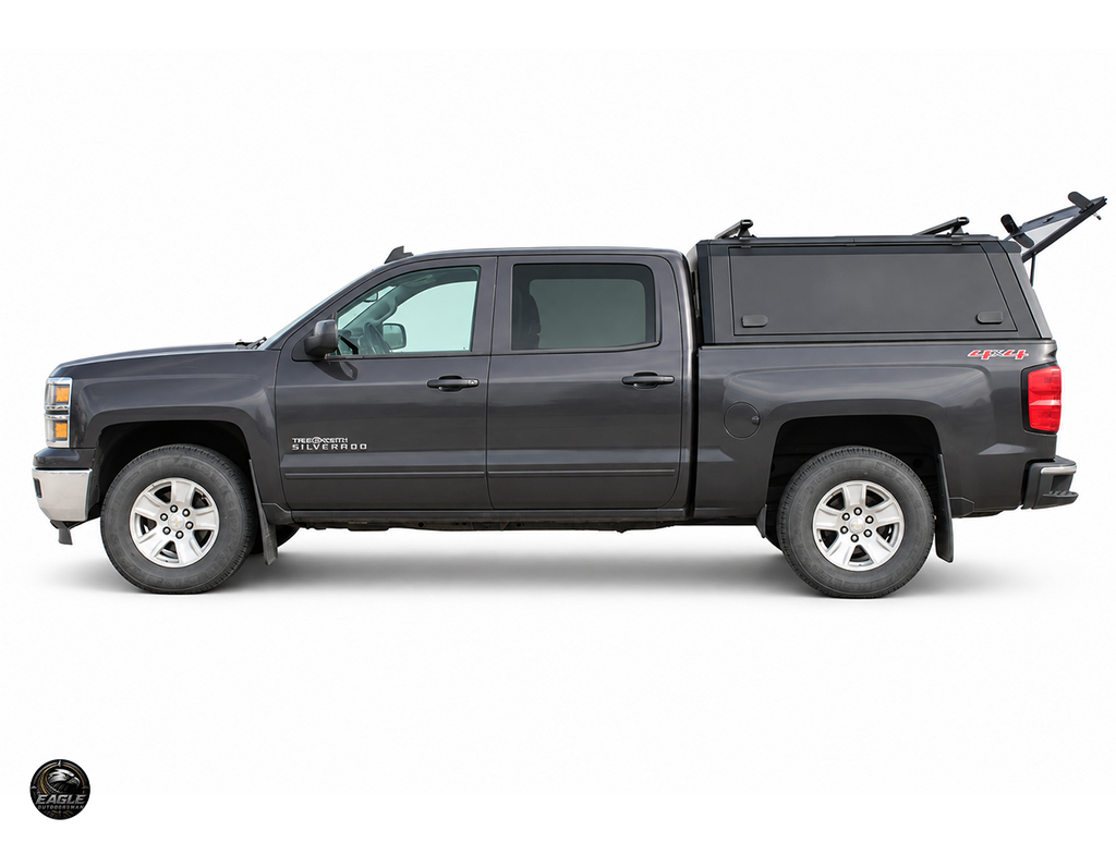 Outdoorsman Canopy – 2014-2026 Silverado 1500 / 2019 Silverado 1500 Legacy, 5'8" Box, Solid Side Doors