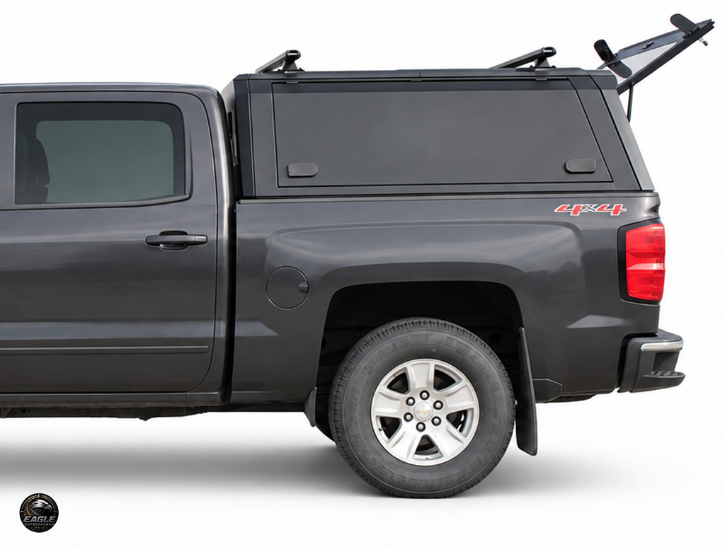Outdoorsman Canopy – 2014-2026 Silverado 1500 / 2019 Silverado 1500 Legacy, 5'8" Box, Solid Side Doors
