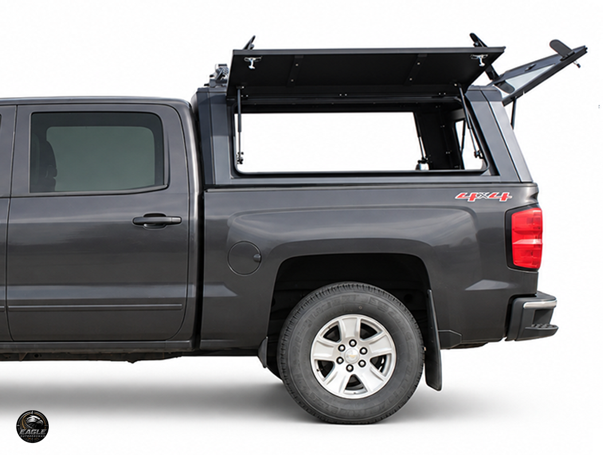 Outdoorsman Canopy – 2014-2026 Silverado 1500 / 2019 Silverado 1500 Legacy, 5'8" Box, Solid Side Doors