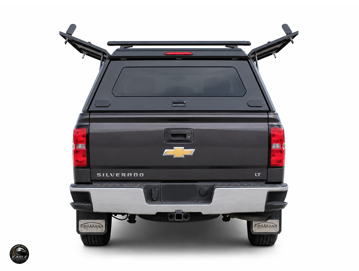 Outdoorsman Canopy – 2014-2026 Silverado 1500 / 2019 Silverado 1500 Legacy, 5'8" Box, Solid Side Doors