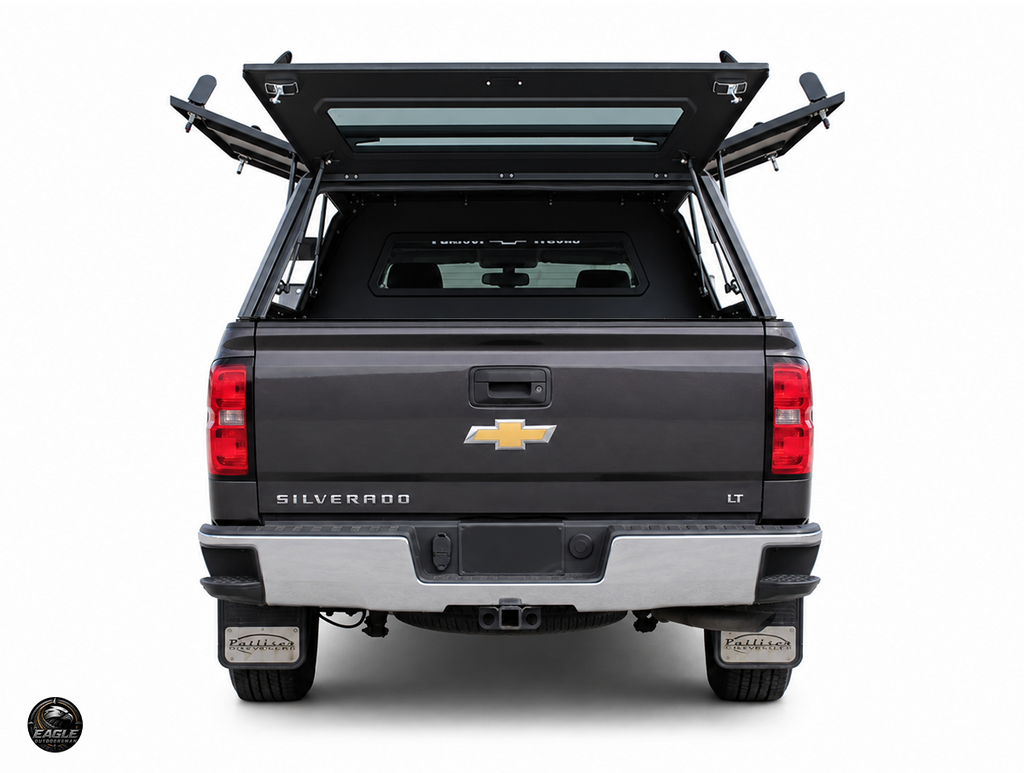 Outdoorsman Canopy – 2014-2026 Silverado 1500 / 2019 Silverado 1500 Legacy, 5'8" Box, Solid Side Doors