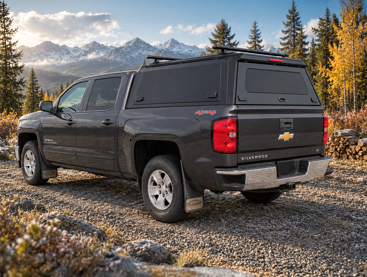 Outdoorsman Canopy – 2014-2026 Silverado 1500 / 2019 Silverado 1500 Legacy, 5'8" Box, Solid Side Doors