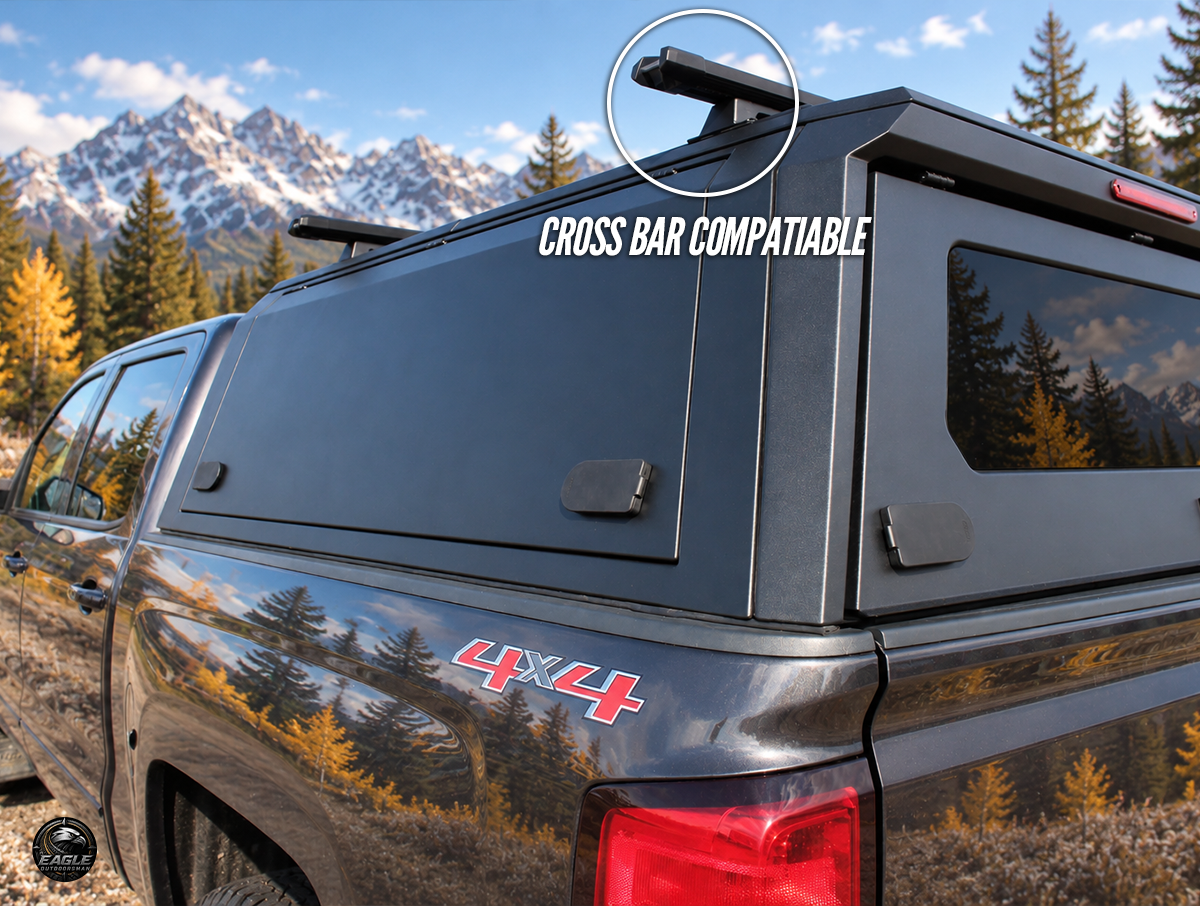 Outdoorsman Canopy – 2014-2026 Silverado 1500 / 2019 Silverado 1500 Legacy, 5'8" Box, Solid Side Doors