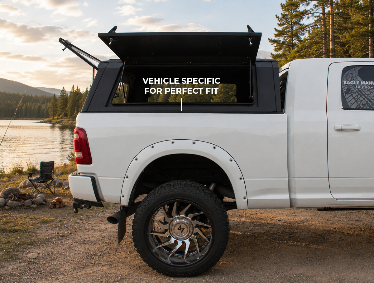 Outdoorsman Canopy – 2009-2027 1500 / 2009-2027 2500 +2 more, 6'4" Box, Solid Side Doors