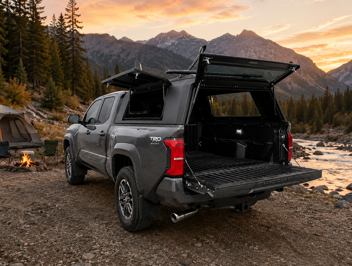 Outdoorsman Canopy – 2016-2027 Tacoma, 6'0" Box, w/o Trail Special Edition Package, Solid Side Doors