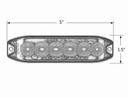 6-LED Amber Safety Light Pod w/ 19 Flash Patterns – Universal fit