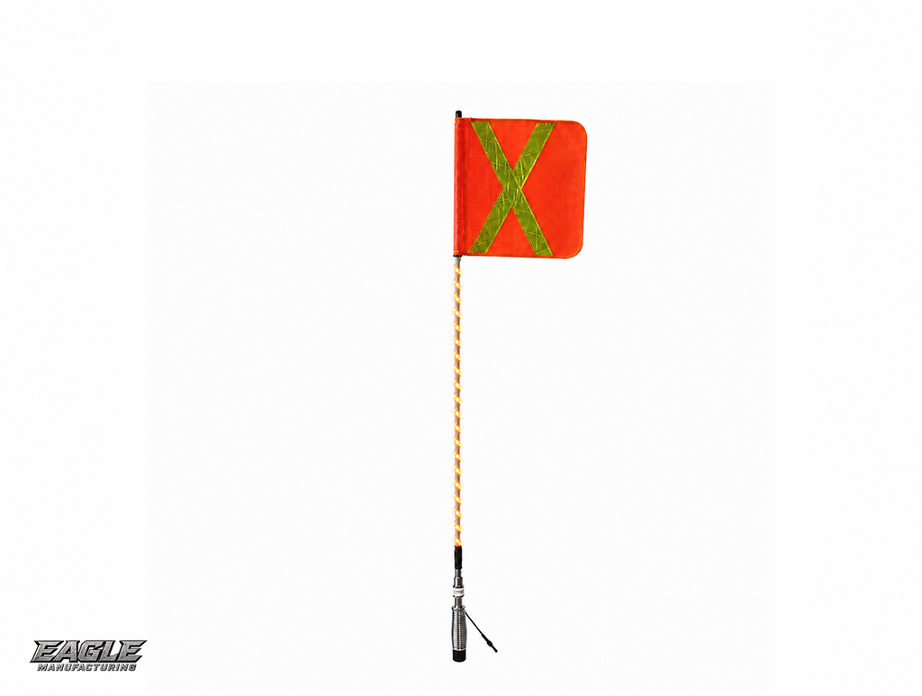360° LED Safety Warning Whip – 5' ft Quick-Disconnect