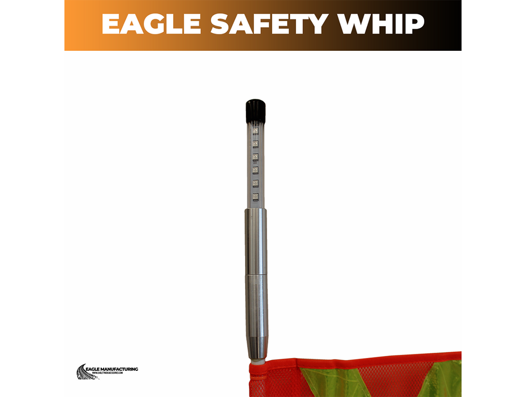 Safety Warning Whip – 8' ft Standard Threaded Connector (Amber LED)