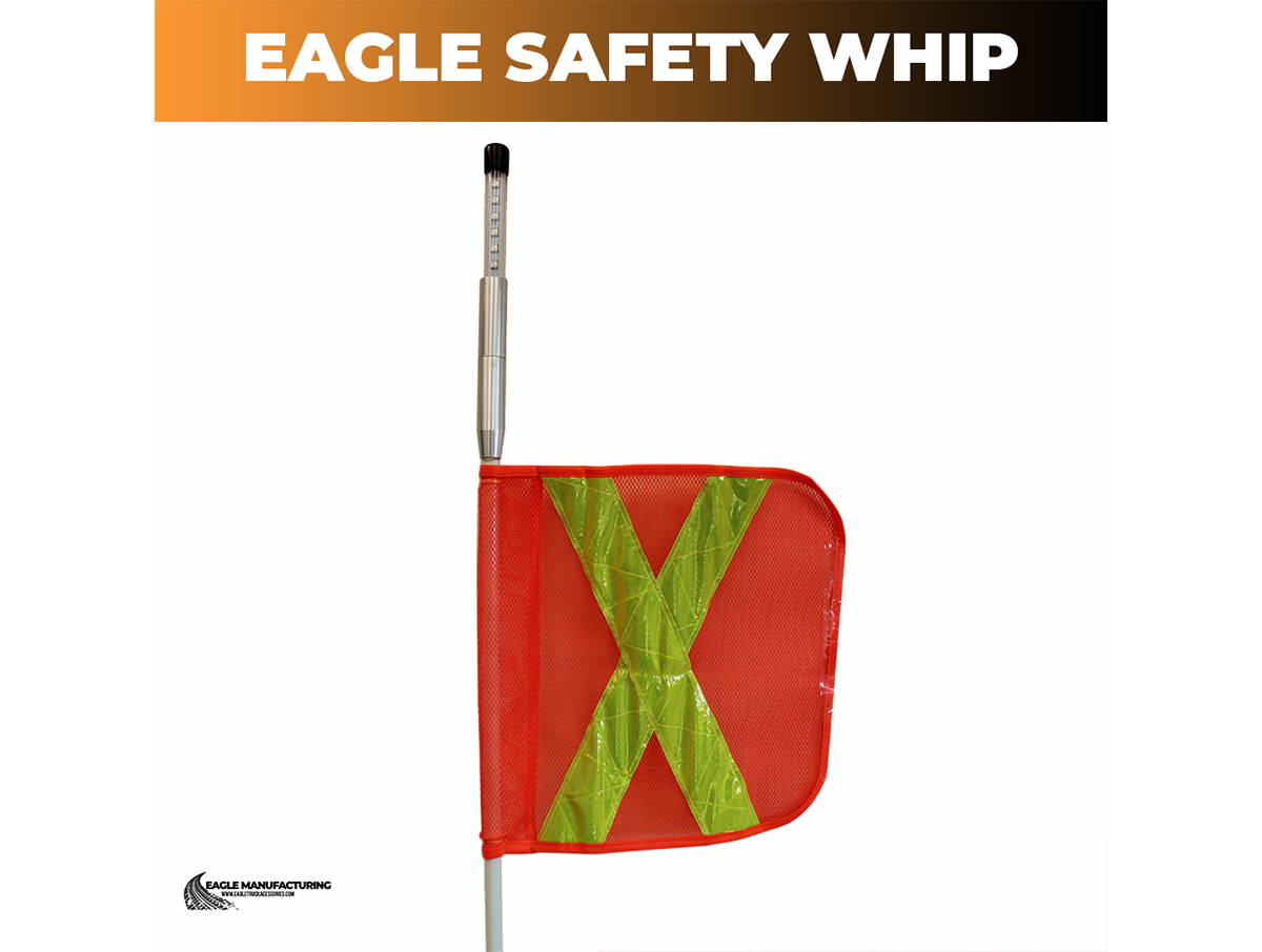 Safety Warning Whip – 8' ft Standard Threaded Connector (Amber LED)