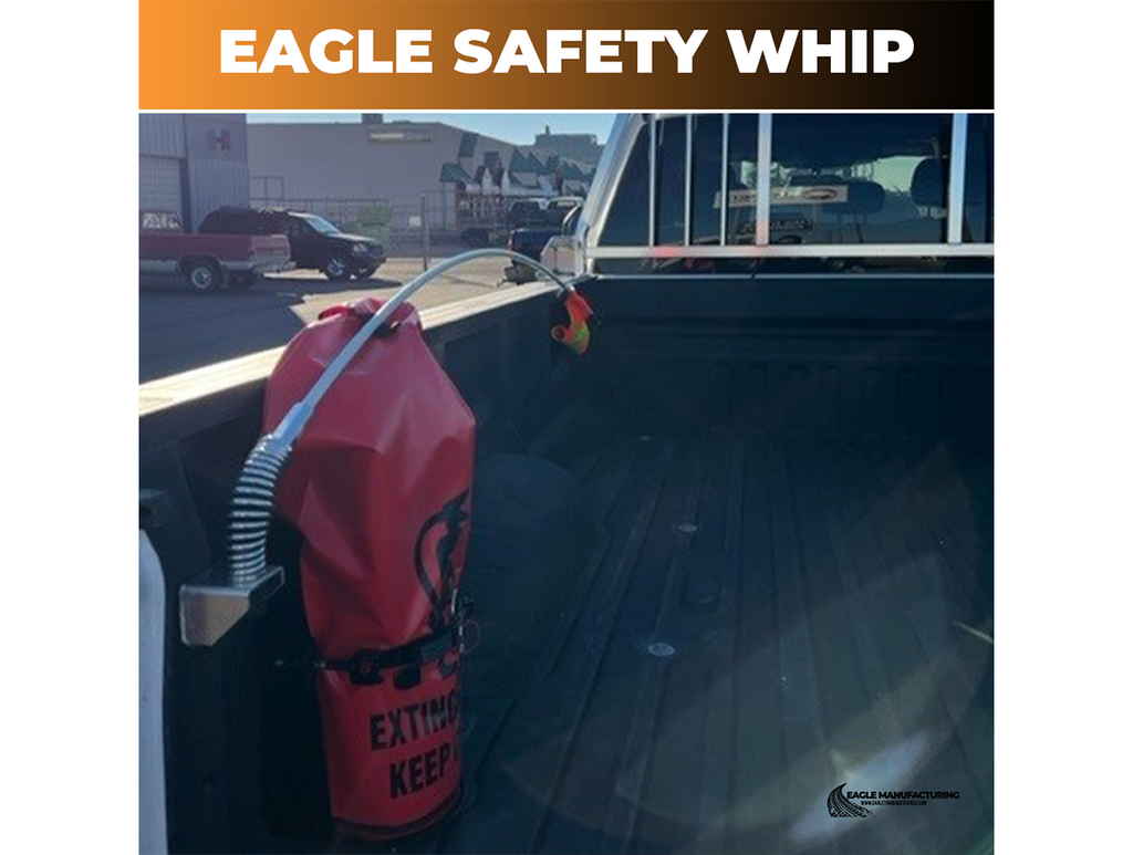 Safety Warning Whip – 8' ft Standard Threaded Connector (White LED)