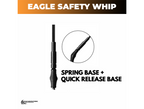 Safety Warning Whip – 8' ft Spring Base Quick-Disconnect (Amber LED)