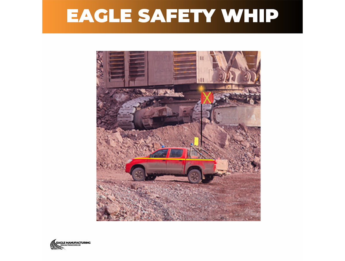 Safety Warning Whip – 8' ft Spring Base Quick-Disconnect (Amber LED)