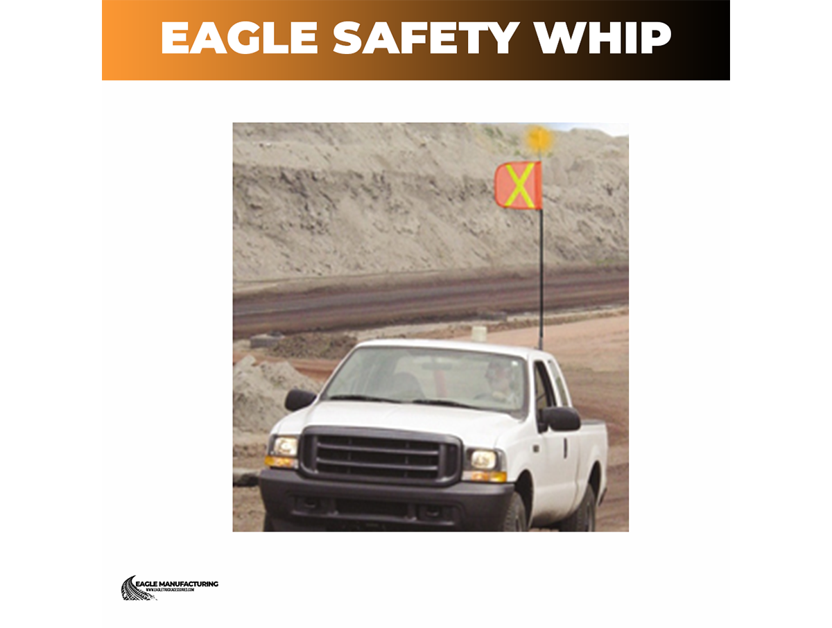 Safety Warning Whip – 8' ft Spring Base Quick-Disconnect (Amber LED)