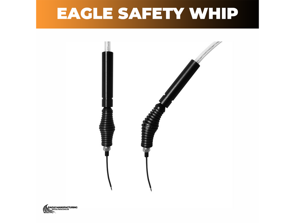 Safety Warning Whip – 8' ft Spring Base Quick-Disconnect (Amber LED)
