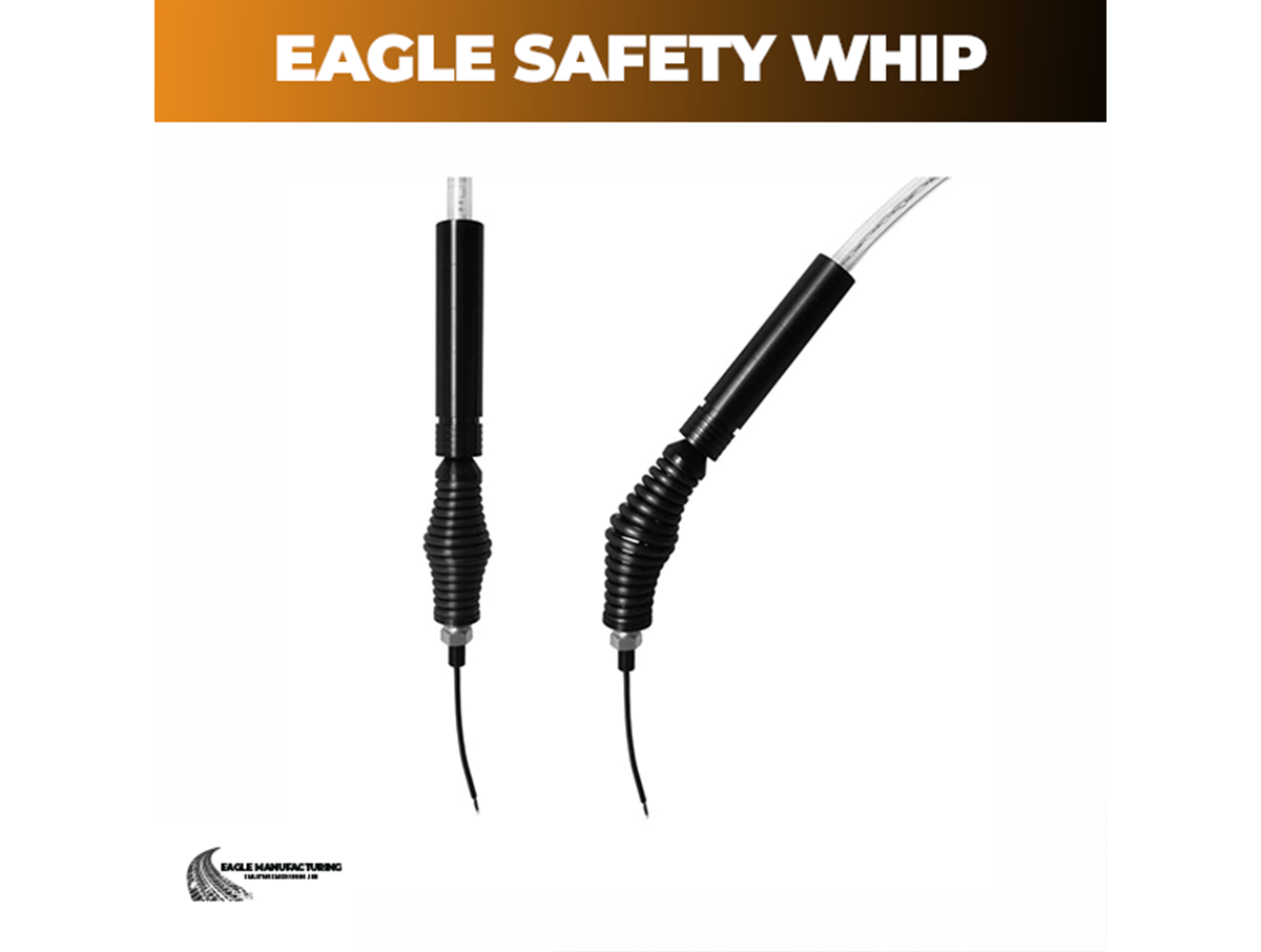 Safety Warning Whip – 8' ft Spring Base Quick-Disconnect (White LED)