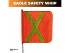 360° LED Safety Warning Whip – 8' ft Standard Threaded Connector