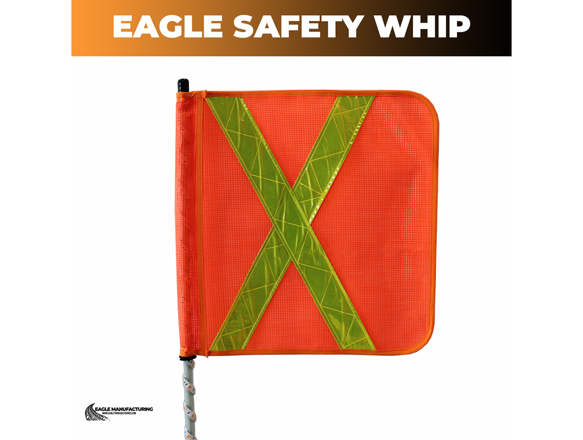 360° LED Safety Warning Whip – 8' ft Standard Threaded Connector