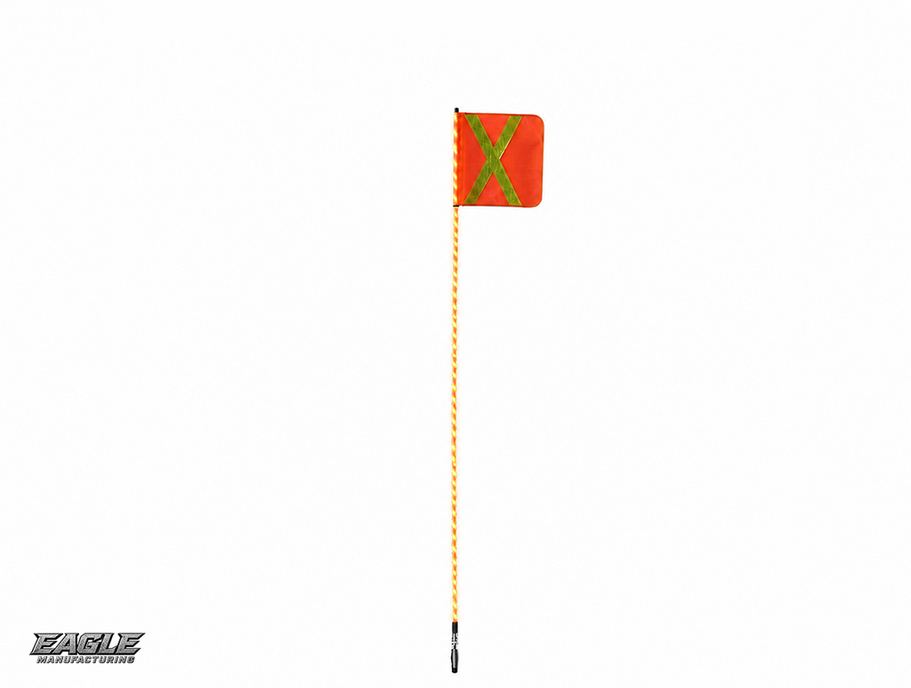 360° LED Safety Warning Whip – 8' ft Quick-Disconnect