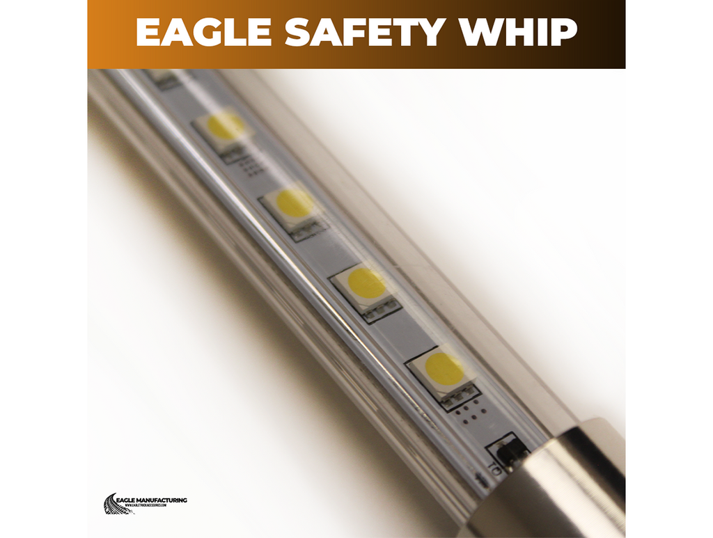 Replaceable Safety Whip LED Light – 6 Amber LED (Flashing)