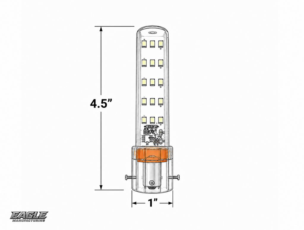 Replaceable G2 Safety Whip LED Light (12-LED) – 12 White LED (Non-Flashing)