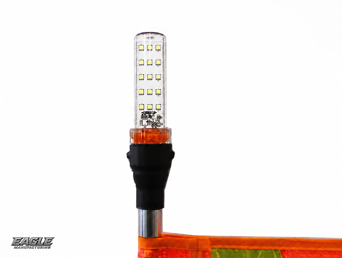 Replaceable G2 Safety Whip LED Light (12-LED) – 12 White LED (Non-Flashing)