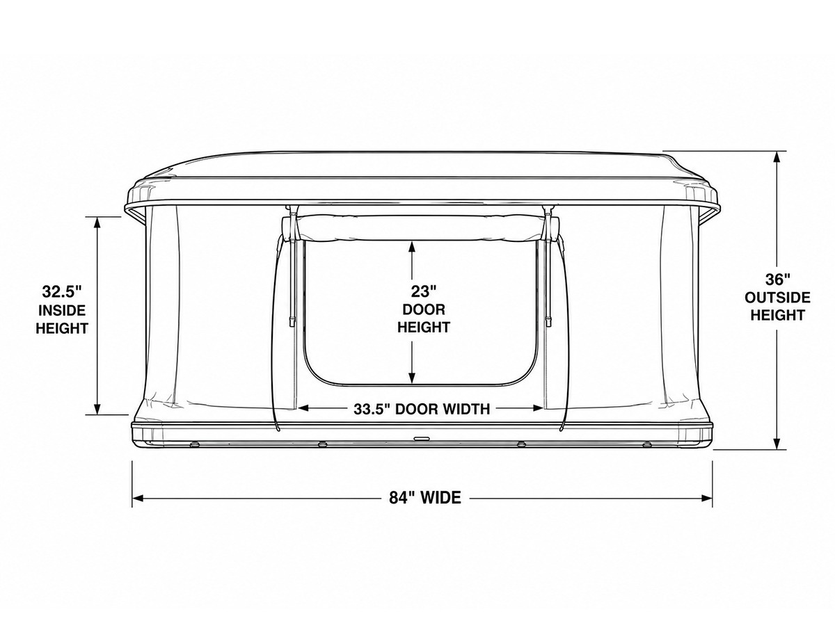 Expedition Rooftop Tent (RTT) – Hard-Shell Roof Top Tent - Black