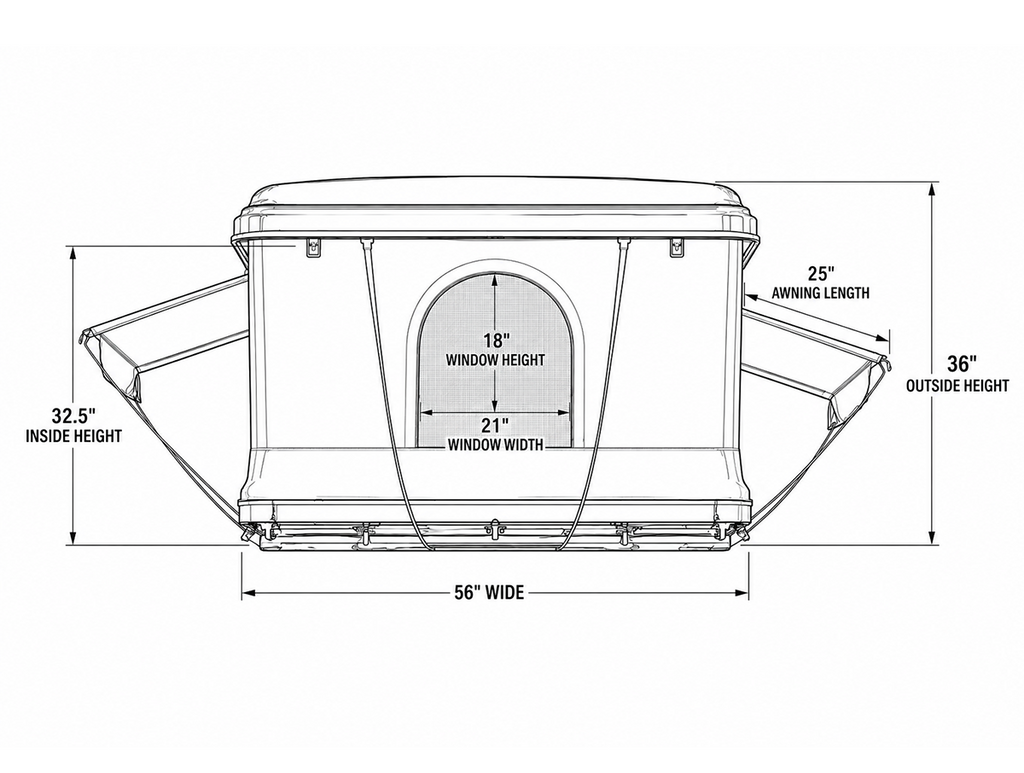 Expedition Rooftop Tent (RTT) – Hard-Shell Roof Top Tent - Black