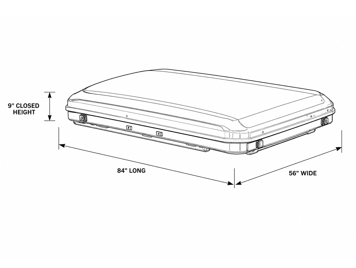 Expedition Rooftop Tent (RTT) – Hard-Shell Roof Top Tent - Black