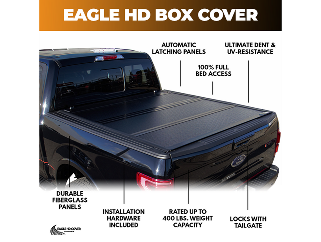 HD Hard Folding Tonneau Cover – 1999-2013 Silverado 1500 / 1999-2013 Sierra 1500 +6 more, 6'6" Box
