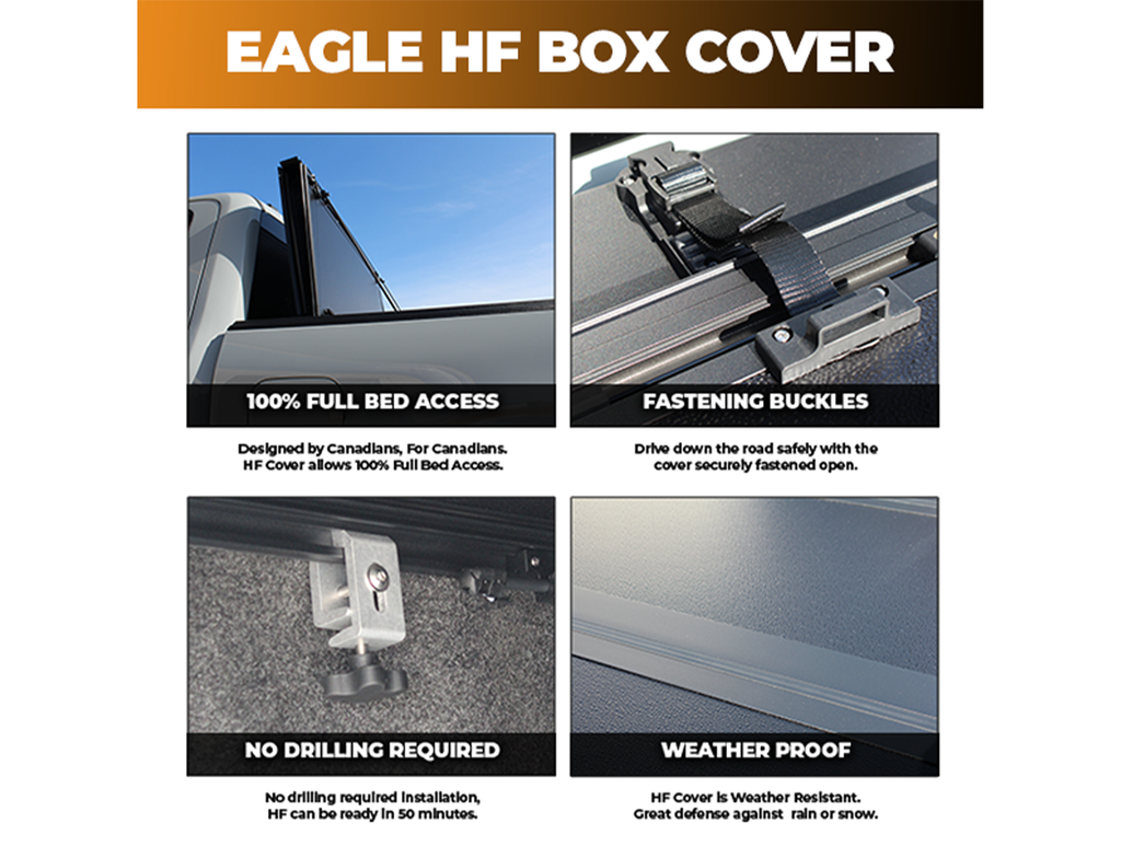 HF LP Hard Folding Tonneau Cover – 2009-2018 1500 / 2010-2026 2500 +2 more, 6'4" Box
