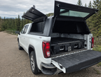 Outdoorsman Canopy Gear-Bin – 2009-2027 1500 / 2009-2027 2500 +10 more, 5'8", 6'6", 5'7", 6'4", 5'5", 6'5", 6'7" Box, Full-Size Trucks - Left Side Mount (5'5" - 6'5" Boxes)