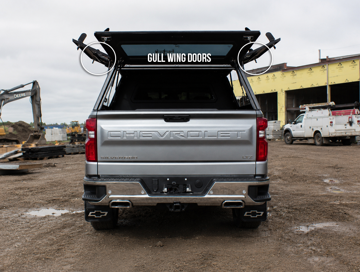 Outdoorsman Canopy – 2014-2026 Silverado 1500 / 2019 Silverado 1500 Legacy, 5'8" Box, Side Window Doors