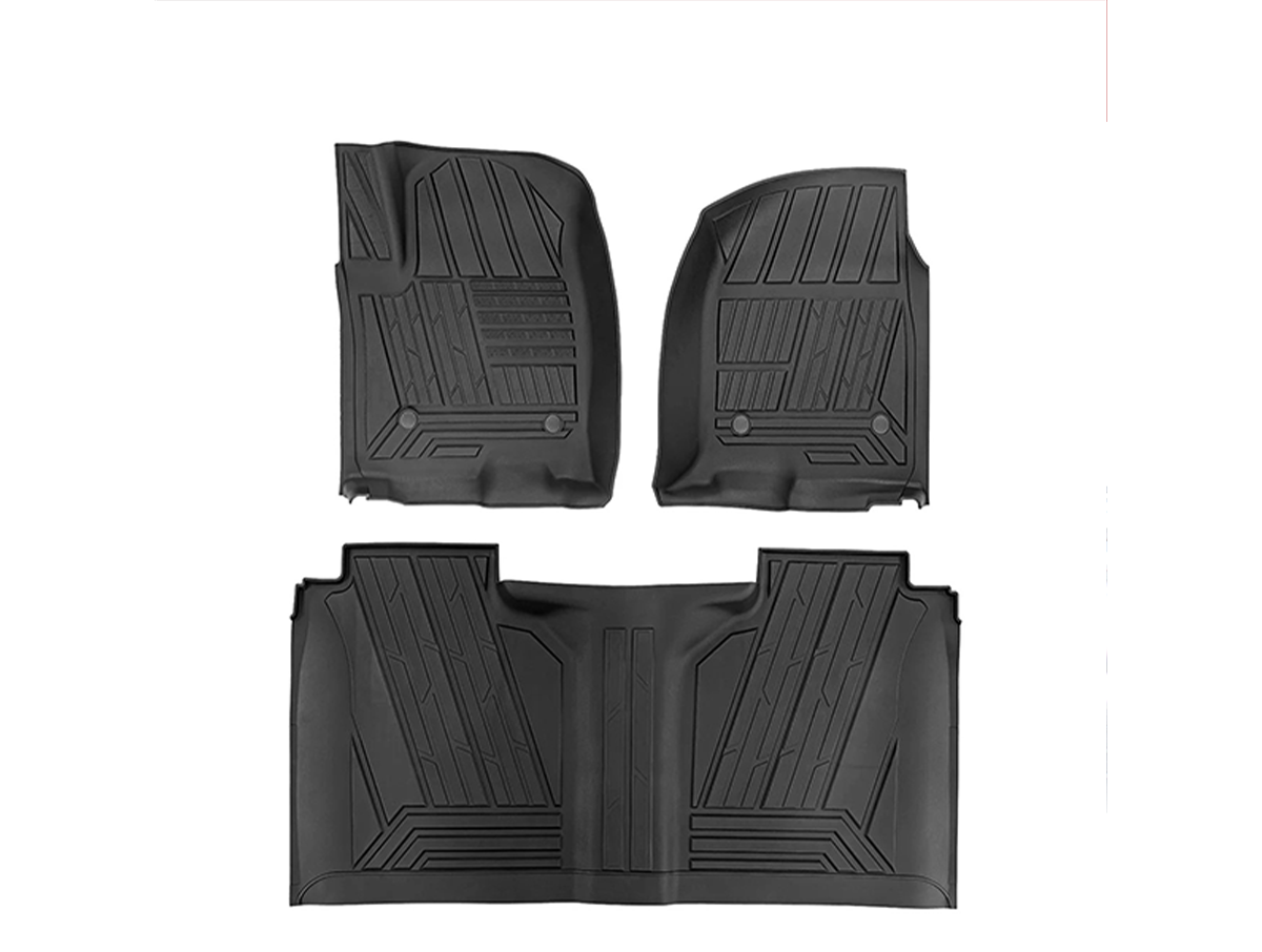 TPE Floor Liners – 2019-2026 Silverado 1500 / 2019-2026 Silverado 2500 HD +4 more, Crew Cab, Front & Second Seat (3 Piece Set)