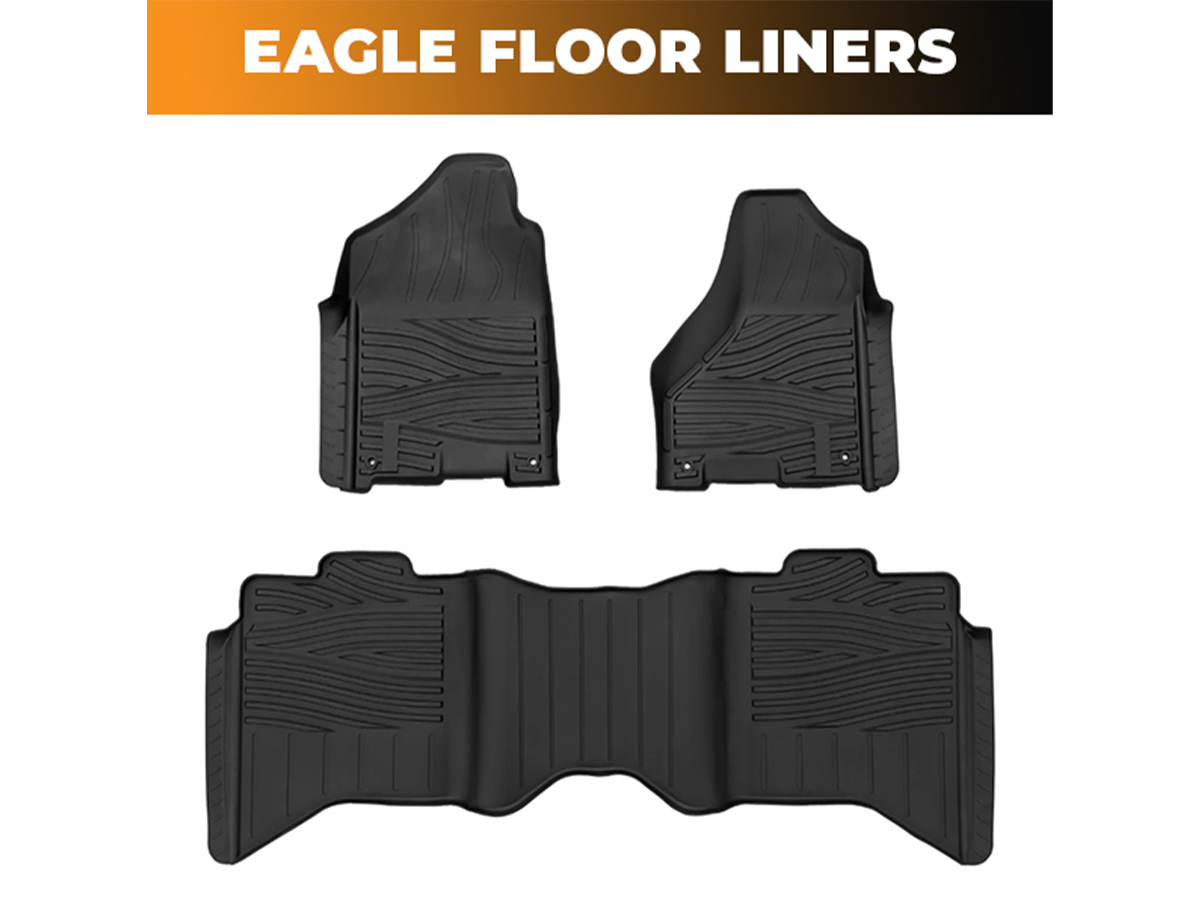 TPE Floor Liners – 2012-2018 1500 / 2012-2026 2500 +2 more, Crew Cab, Front & Second Seat (3 Piece Set)