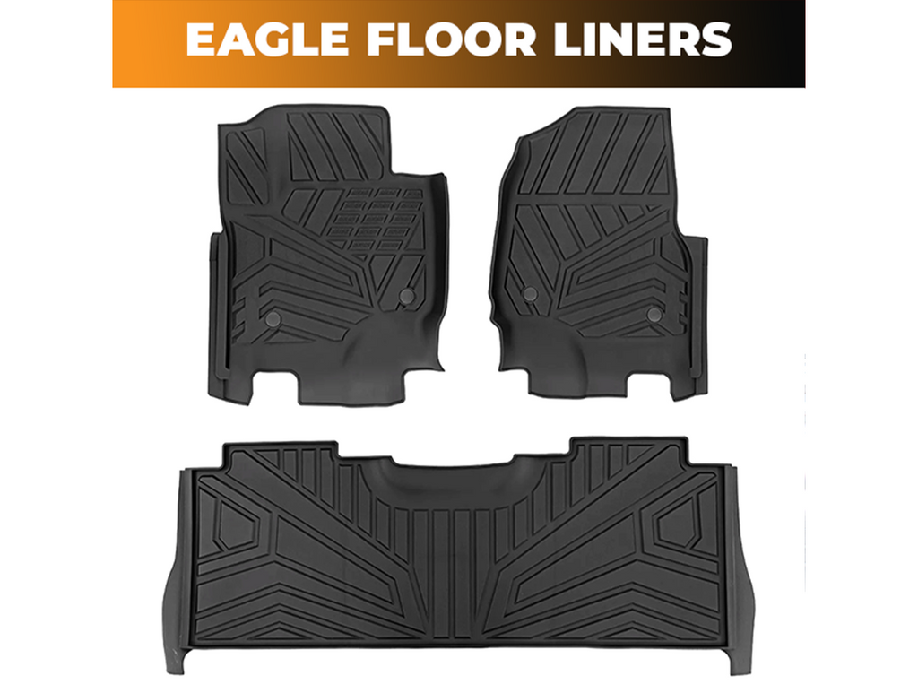 TPE Floor Liners – 2017-2026 SuperDuty F-250 / 2017-2026 SuperDuty F-350, Front & Second Seat (3 Piece Set)