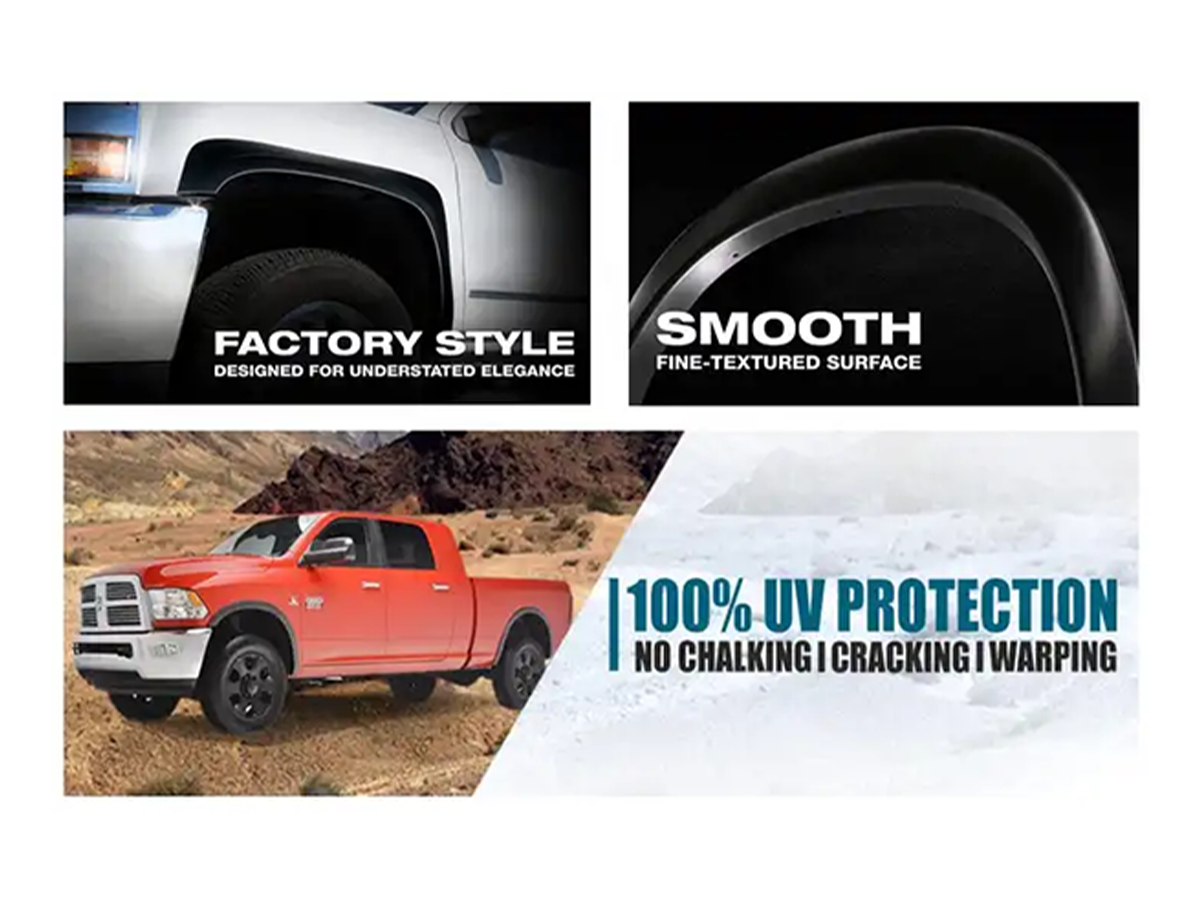 OE Fender Flares – 2007-2013 Silverado 1500 / 2007-2014 Silverado 2500 HD +1 more, 6'6" Box, Black (4 Piece Set)