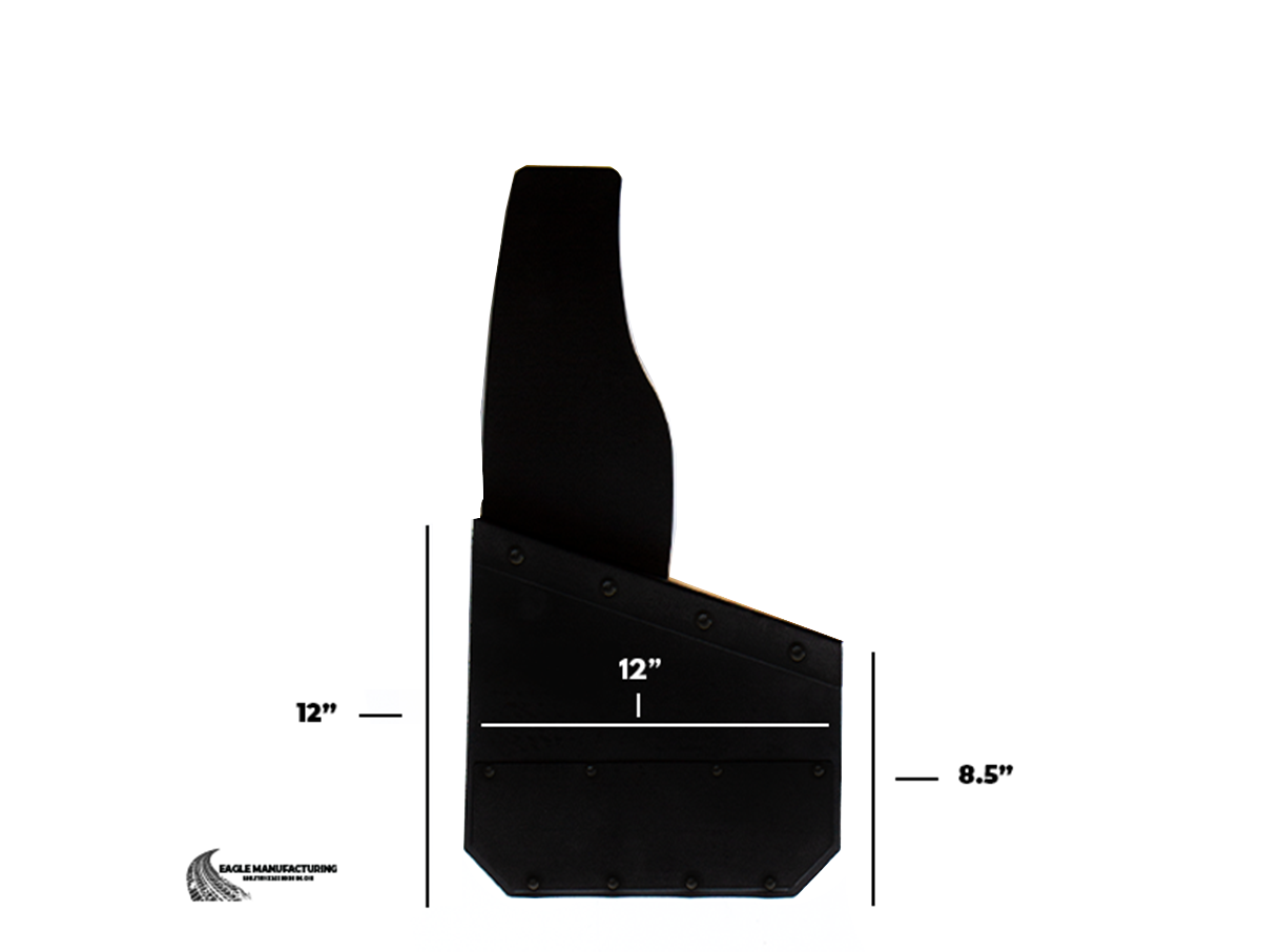 Kick Back Mud Flaps – 12" inch (Stainless Bolts)