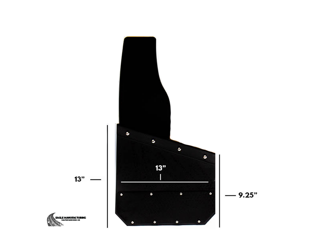 Kick Back Mud Flaps – 13" inch (Black Bolts)