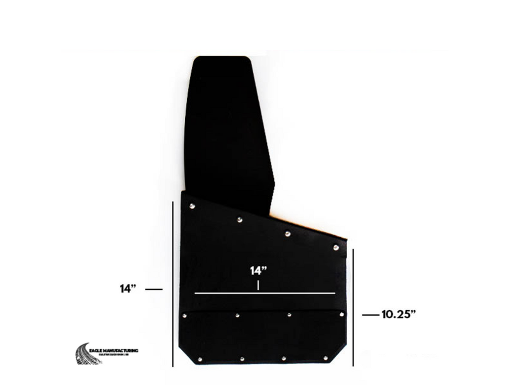 Kick Back Mud Flaps – 14" inch (Black Bolts)