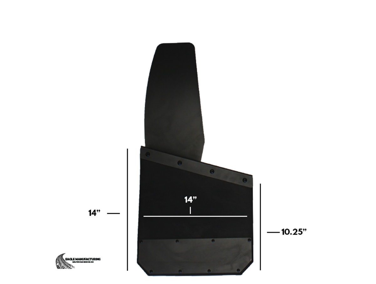Kick Back Mud Flaps – 14" inch (Stainless Bolts)