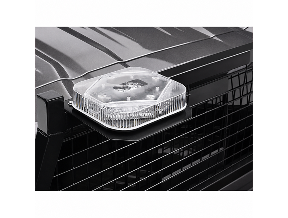 Safety Headache Rack Light Bracket – 10.5" x 11.5" Universal Light Bracket (Black)