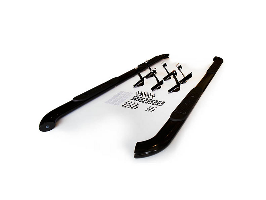 4" Black Steel Oval Side Bars – 2007-2018 Silverado 1500 / 2007-2019 Silverado 2500 HD +6 more, Crew Cab