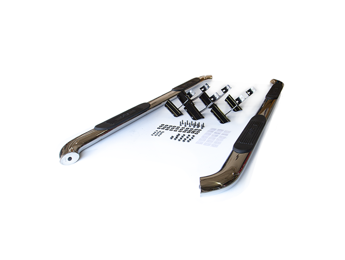 4" Polished Stainless Oval Side Bars – 1999-2016 SuperDuty F-250 / 1999-2016 SuperDuty F-350, Super Cab