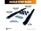 5" Black Steel Oval Side Bars – 2007-2018 Silverado 1500 / 2007-2019 Silverado 2500 HD +6 more, Crew Cab